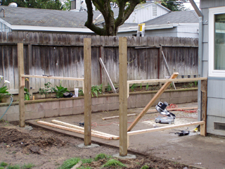 Before repairing fence