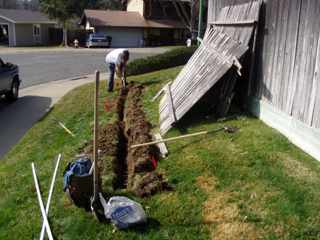 Before sprinkler repair